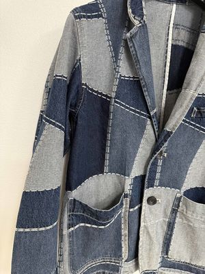 Les éléments de la mode Jacquard Blazer Denim pour un look audacieux et élégant