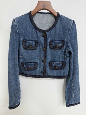 Vêtement de blazer denim lavé Jeans Blazer avec un look haut de gamme texturé