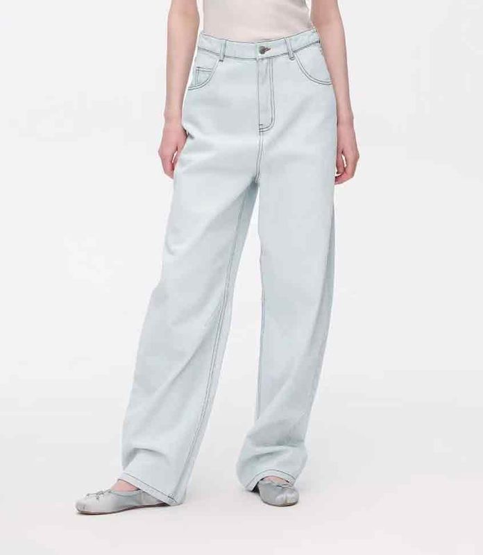 Banane coupe design courbé flatteur Jeans à jambe droite Divers types de corps